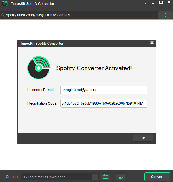 TunesKit Spotify Converter 2.8.5 Crack + Registration Code (2023)